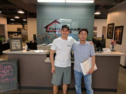 First Time Buyer, Tra, just relocated to Temecula from San Diego.  It was a tough loan, but The Daquino Team got it done!