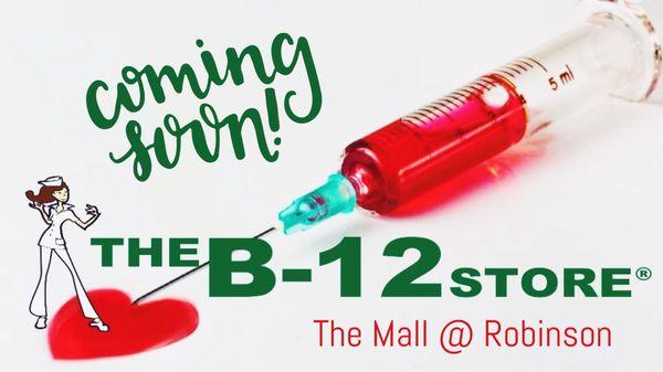 Hi Pittsburgh!  The B-12 Store is opening in May in The Mall @ Robinson! Visit our Facebook page for more info @RobinsonB12Store