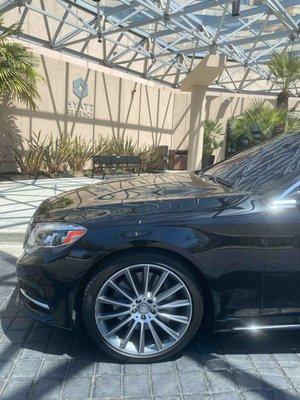 Guest transfer Hyatt Santa Clara to SJC with Mercedes Benz S550