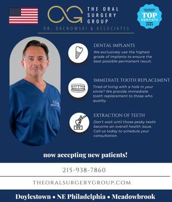 The Oral Surgery Group provides a level of care unlike any other. Contact us today to schedule your appointment!