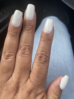 White gel nails