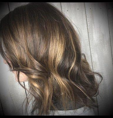 Caramel dimension-  Aveda hair color