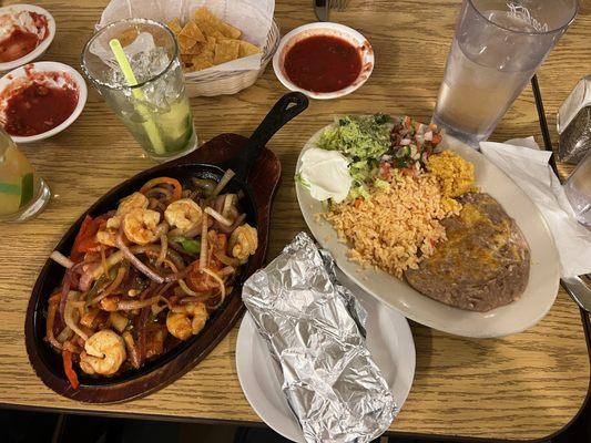 Shrimp fajitas