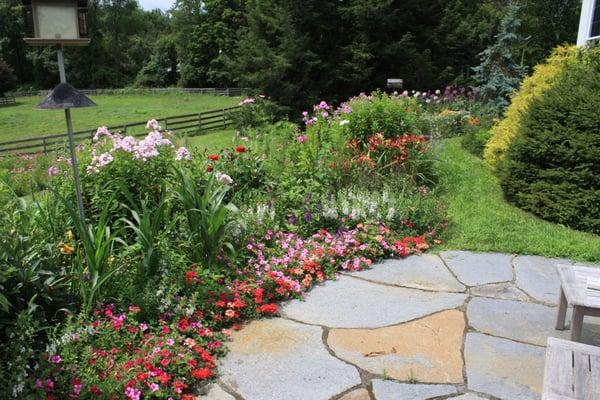 Stone patio and garden designed and built by Andrew Zema