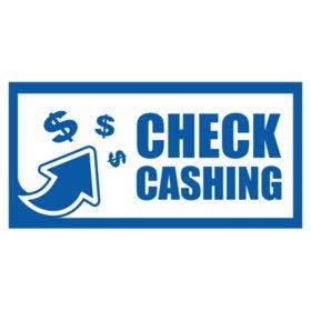 Check, cashing services provided