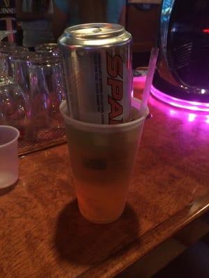 Edinboro hotel trashcan drink