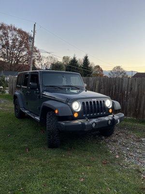 the jeep is looking good after our thorough services