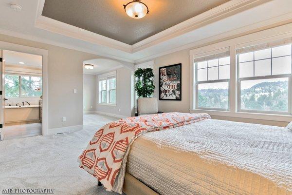 Stunning master suite with sitting area in SW Portland