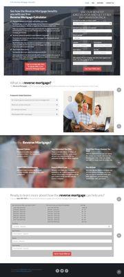 FHA Reverse Mortgage Calculator Lead Generation Site Design and Development Project