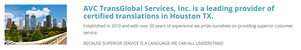 Certified Translation Services in Houston TX