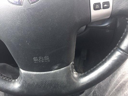 Oil on steering wheel