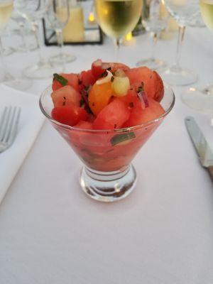 Watermelon, tomato & feta salad