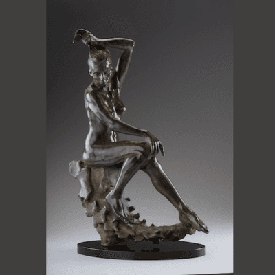 Backbone bronze sculpture by Colorado artist Maria Battista