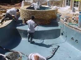 A Pool and Patio crew does resurfacing to an Overland Park pool.