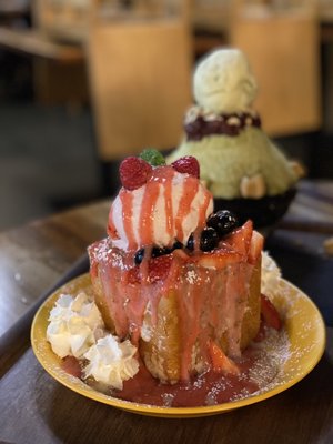 Strawberry blossom toast