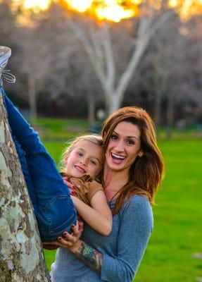 Climbing a tree!