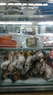 Packaged fish.