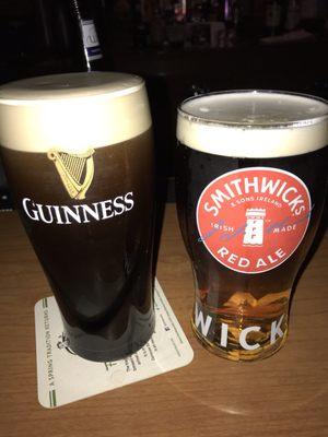 Guinness and Black and Tan- poured the right way!