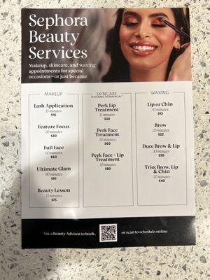 Service menu