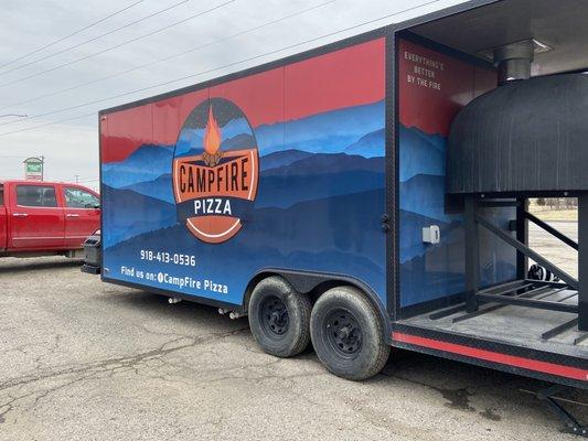 Pizza truck. Best damn pizza in Oklahoma. I swear by it