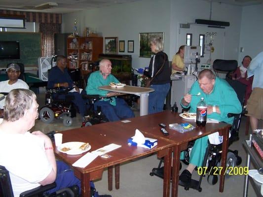 Bar-b-queing for the disabled Veterans