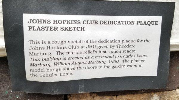 Explanation of Johns Hopkins Plaque