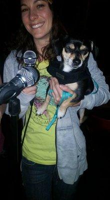 Our canine karaoke mascot @MartiniChiweenie