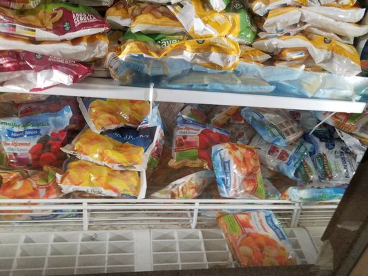 Good selection of frozen fruits and veggies