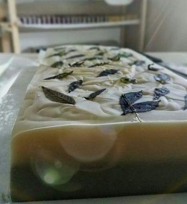 Olive oil soaps with organic herbs and flowers