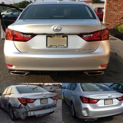 Lexus rear bumper collision