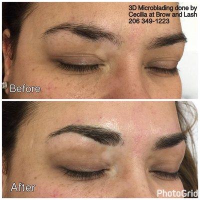 3D Microblading done by Cecilia #browandlash #mercerisland #