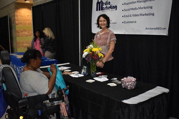 Anchored Media Marketing's booth at the Valdosta Lowndes County Chamber Expo