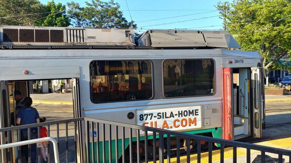 Green line at Boston College MBTA