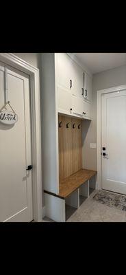 Mudroom stain wood