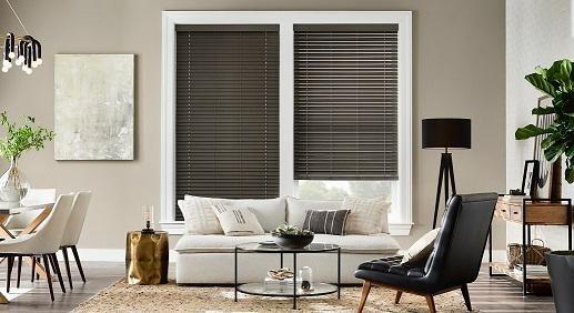 Looking to strike a contrast? Consider our Faux Wood Blinds! They're available in lots of great colors...