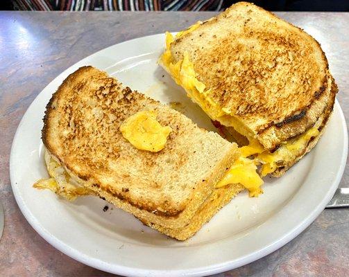 Egg and cheese breakfast sandwich