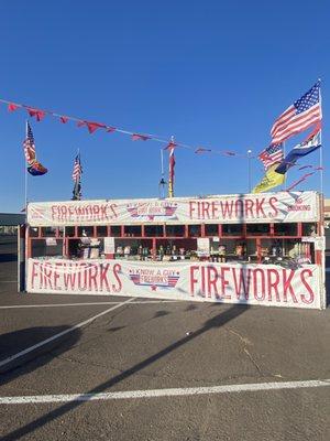 Fireworks stand.