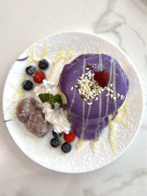 Ube pancakes