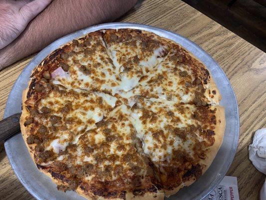 10 inch Ted pizza (all meat). Yum!