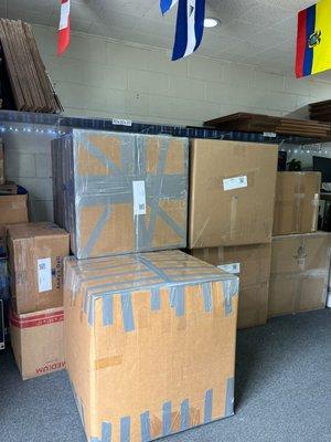 Boxes to Latin America