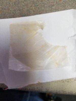 Wax Paper that I ate the corner off of!