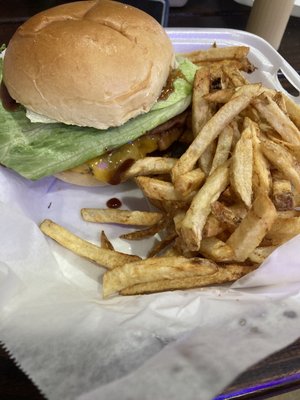 Rodeo Burger and fries