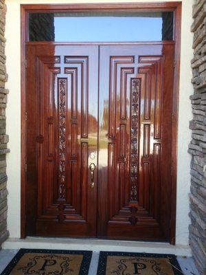 front door refinished