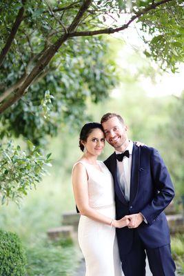 Hermitage Museum and Gardens Wedding Couple Norfolk Virginia