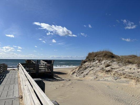 Beach across from Graveyard of the Atlantic Museum