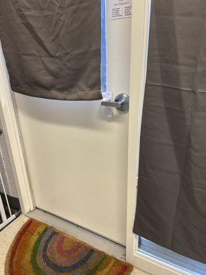 Door to outside almost always unlatched