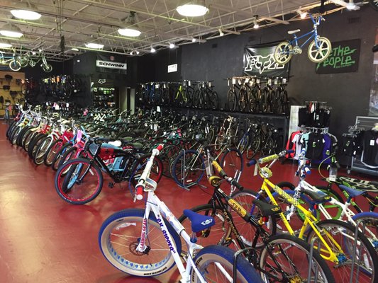 Large selection of high-quality bikes.