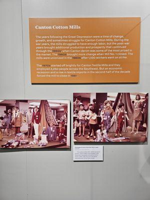 Canton Cotton Mills display