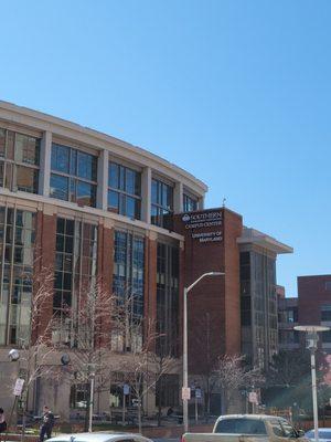 Outside the student rec center