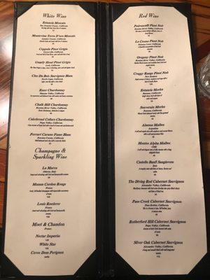 Wine List